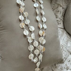 Elegant Shell and Crystal Necklace